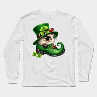 Birman Cat Shoes For Patricks Day Long Sleeve T-Shirt